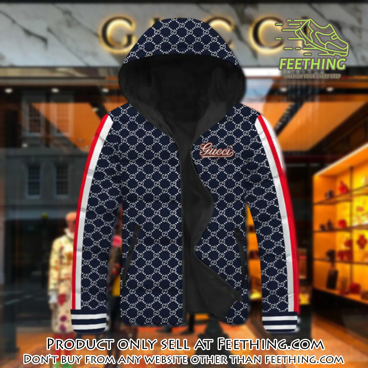 Gucci downfilled coat ultralight down jacket outdoor jacket warm outwear dfj1008 ft5311305